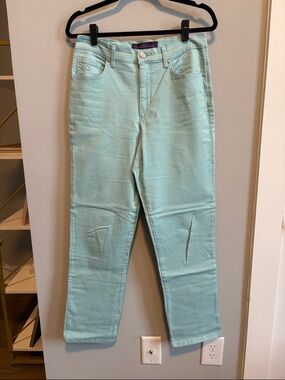 Gloria Vanderbilt Teal Straight-Leg Jeans
